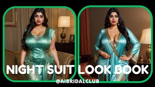 [4K] Stunning AI indian Night Suit Lookbook Model #beauty #stunninglook #viral #nightsuit