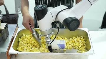 CR cobot making popcorn