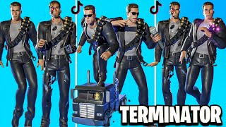 Fortnite x Terminator Skin With TikTok Emotes! (BPM Breakdown, GOATed,  Celebrate Me, Without Me)