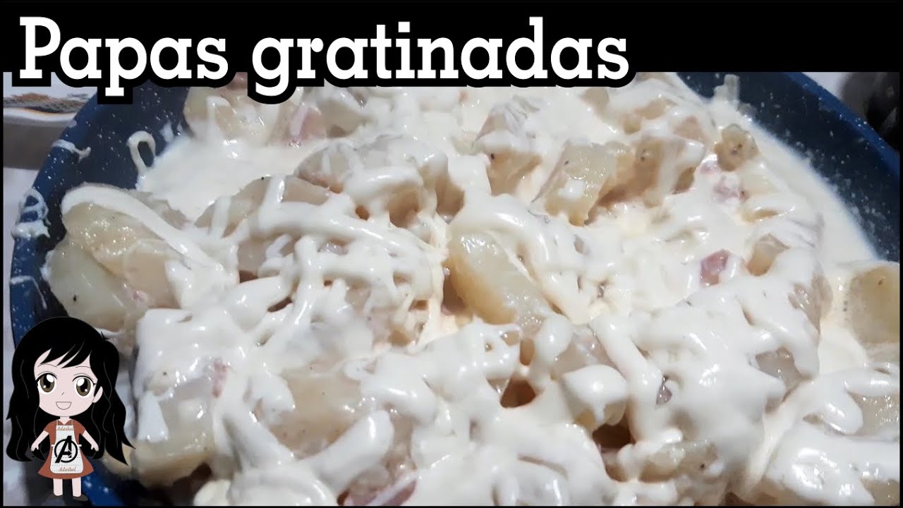 papas gratinadas (sin horno) fácil y delicioso - YouTube