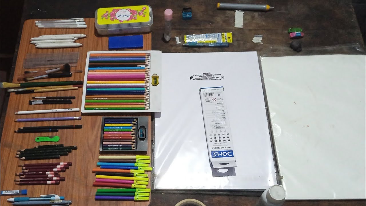 my all drawing materials - YouTube