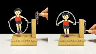 DIY Jumping rope exercise toys From Cardboard | วิธีทำของเล่นหุ่นกระโดดเชือก