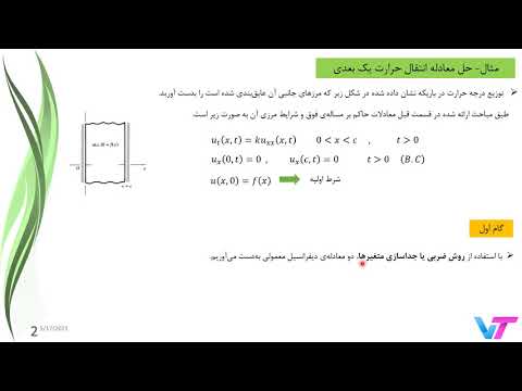 حل معادله با مشتقات جزئی (مثال 1)