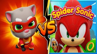 Talking Tom Hero Dash Vs SpiderHog Sonic - Tom Vs Spider Sonic | Best Gameplay Running Games 🎮🎯 screenshot 5