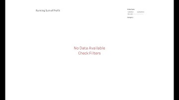Tableau Tutorial - No Data Available