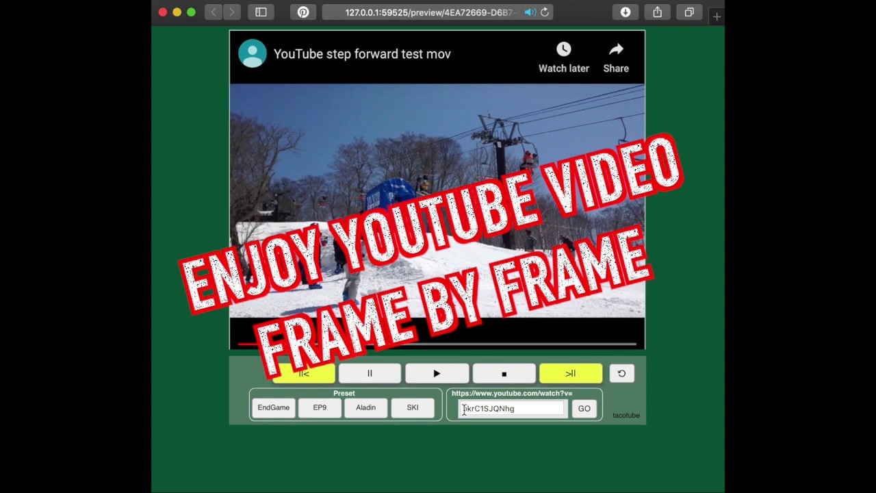 YouTube Frame by Frame Player FREE!! YouTube