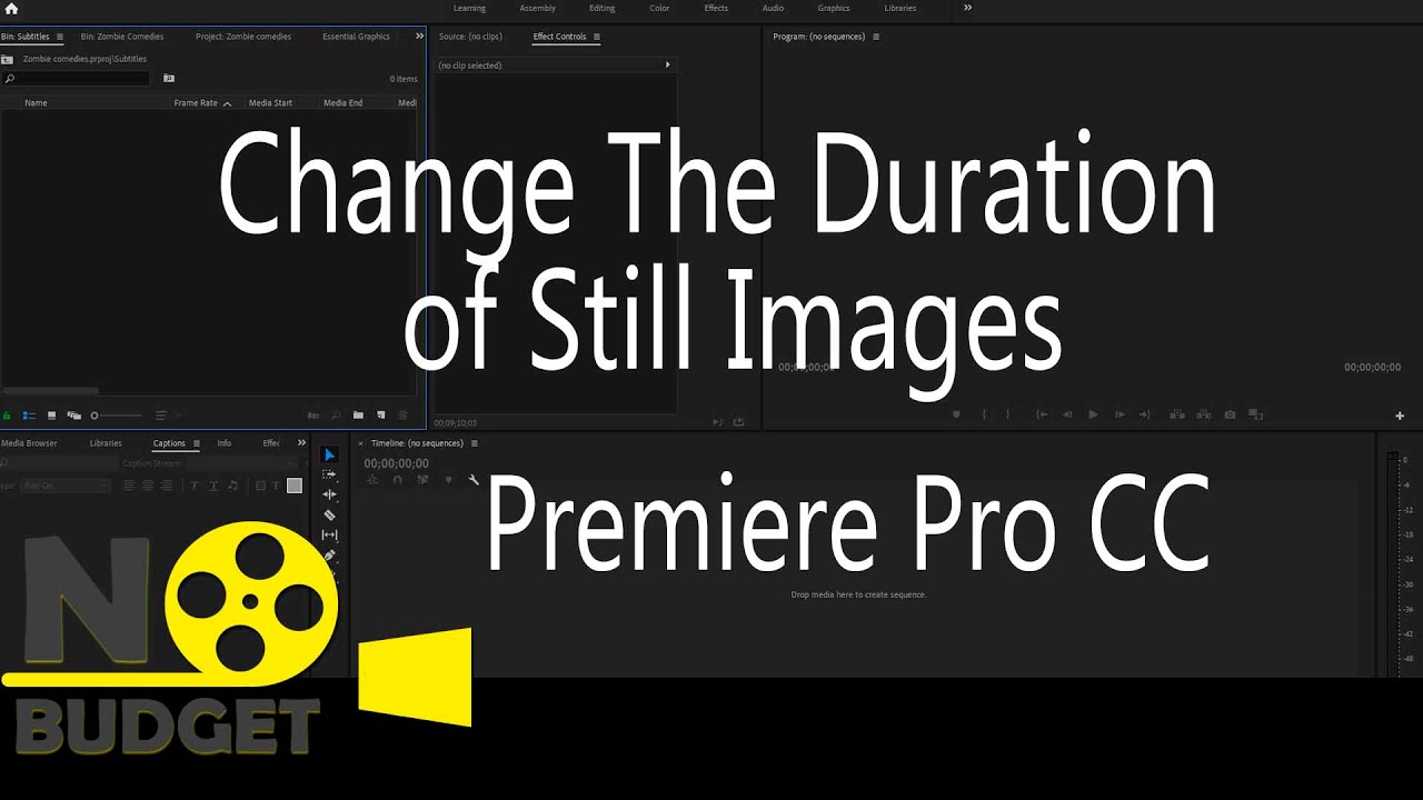 How to Change The Duration of Still Images  in Premiere  Pro 