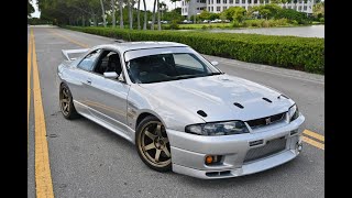 1996 Nissan R33 GTR Skyline 2.8L HKS Stroker in car WIDEOPEN pull and walkaround video ( Forsale)