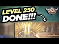 Level 250 accomplished in mobile legends adventure