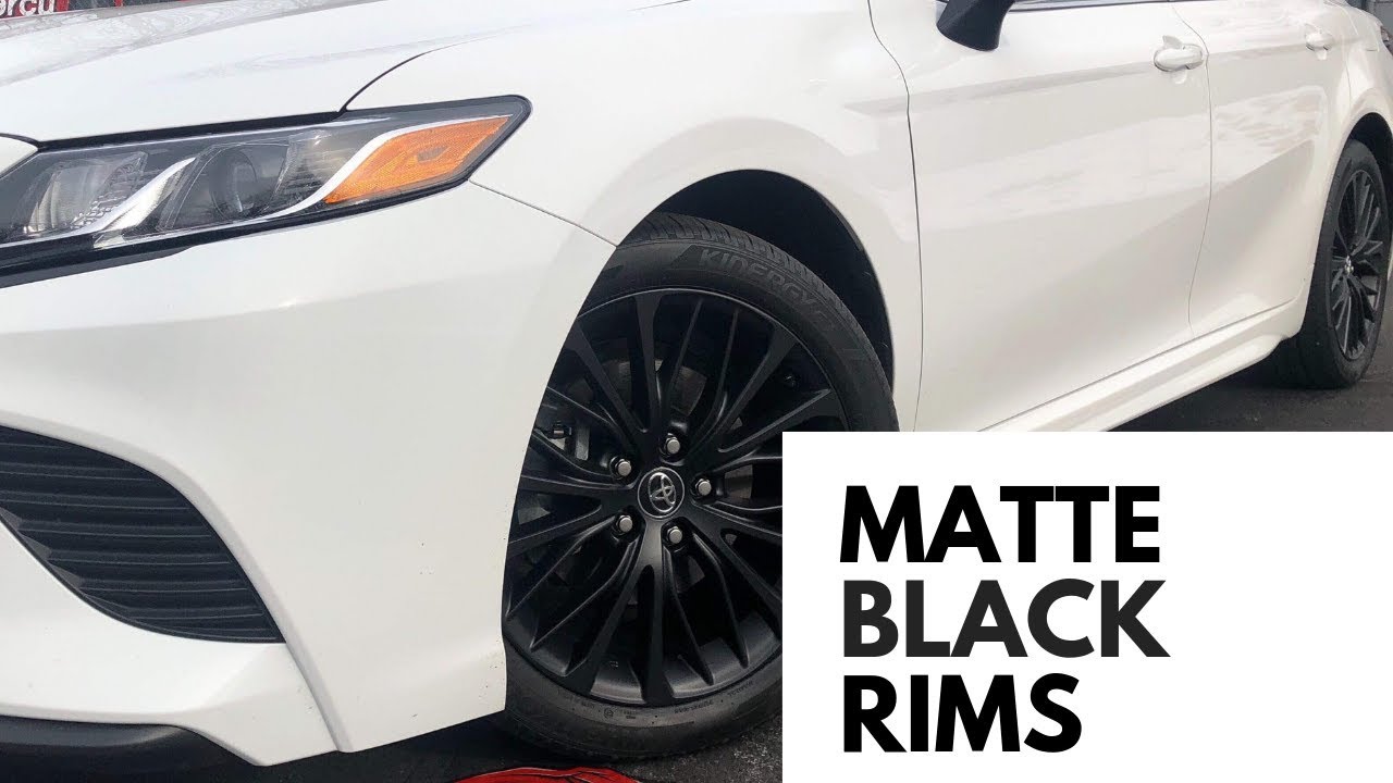 MATTE BLACK Liquid Wrap 2018 Toyota Camry Se...Rims - YouTube