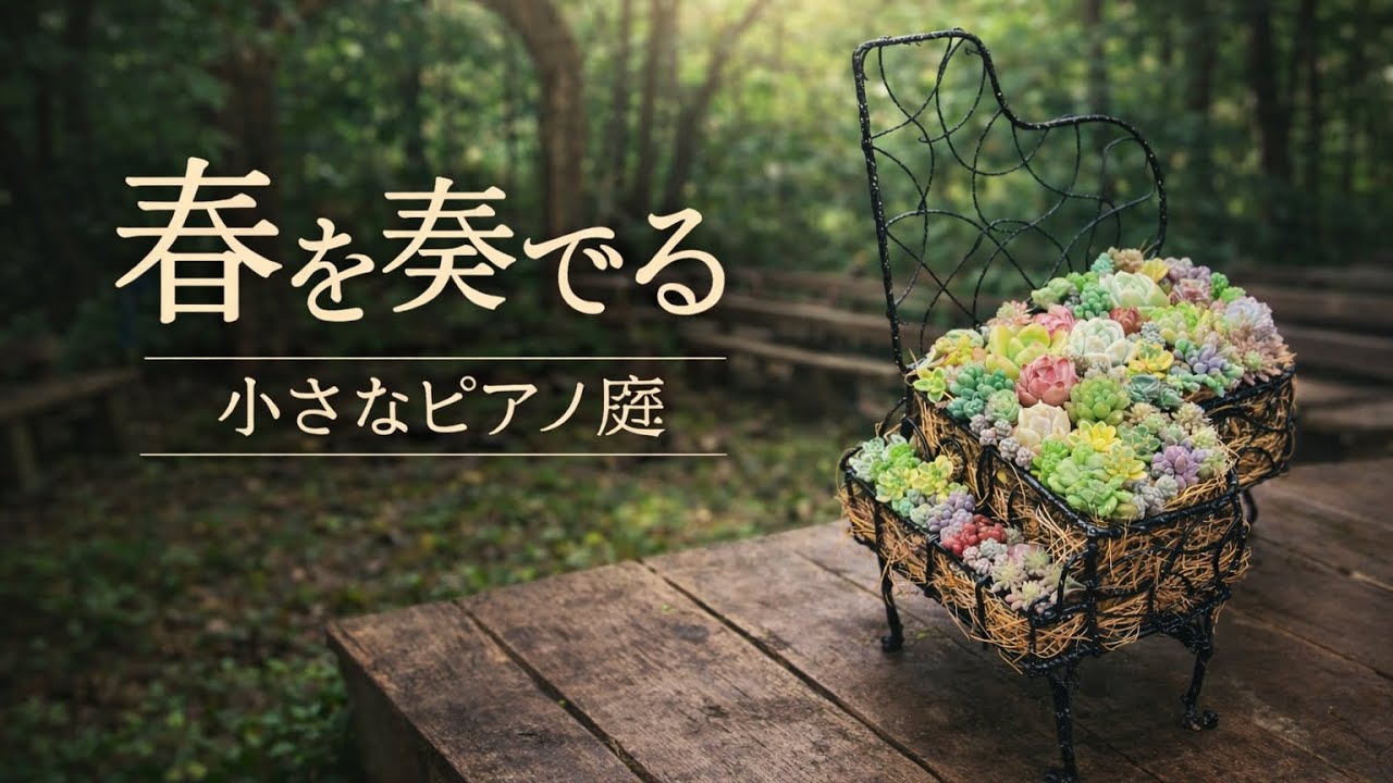 春を奏でる小さなピアノ庭🎹✨