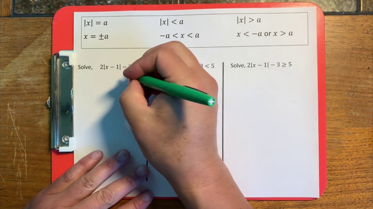Solving absolute value equations (equality and inequality) - YouTube