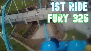 FIRST Ride on FURY 325!!! Carowinds - (full experience)