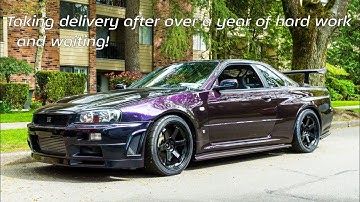 Taking delivery of my US-legal Nissan Skyline R34 GT-R!