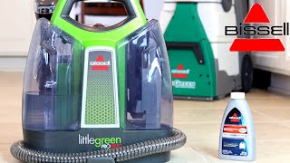 BISSELL LITTLE GREEN PROHEAT Portable Deep Cleaner Review / Demo / Setup