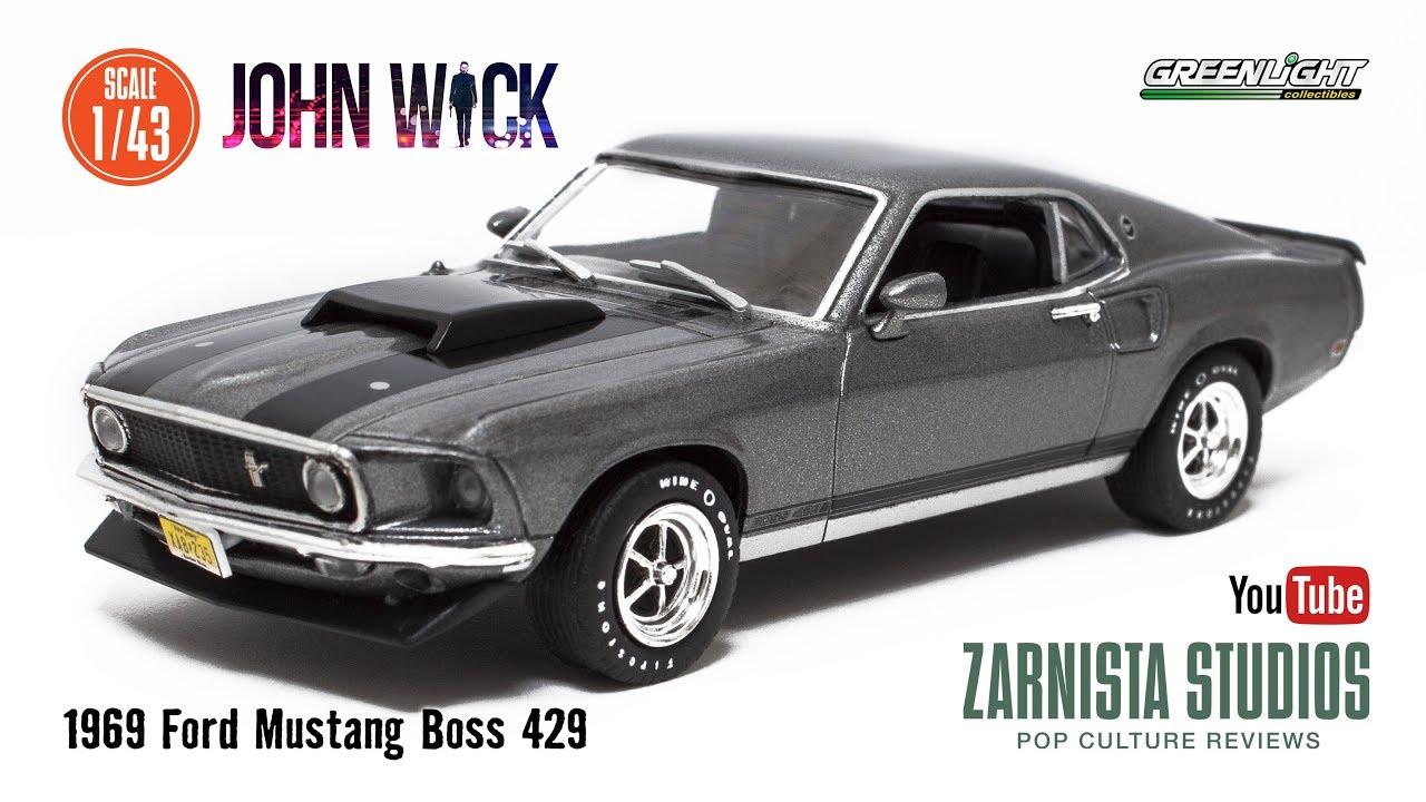 John Wick Keanu Reeves 1969 Ford Mustang Boss 429 Greenlight | Frete grátis