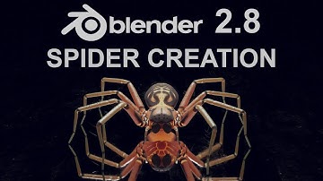 creating a Spider in Blender 2.8 - Modeling - Texturing - Rigging [Timelapse]