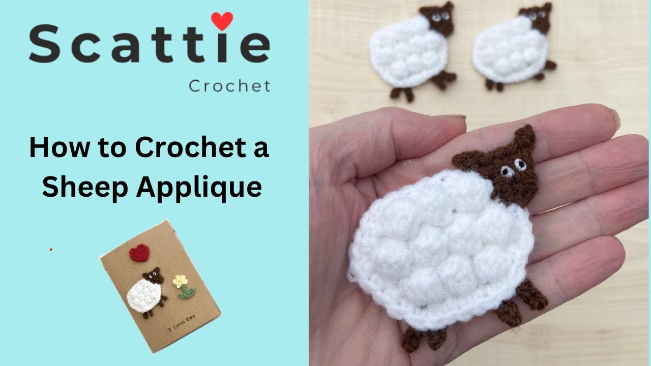How to Crochet a Sheep Applique