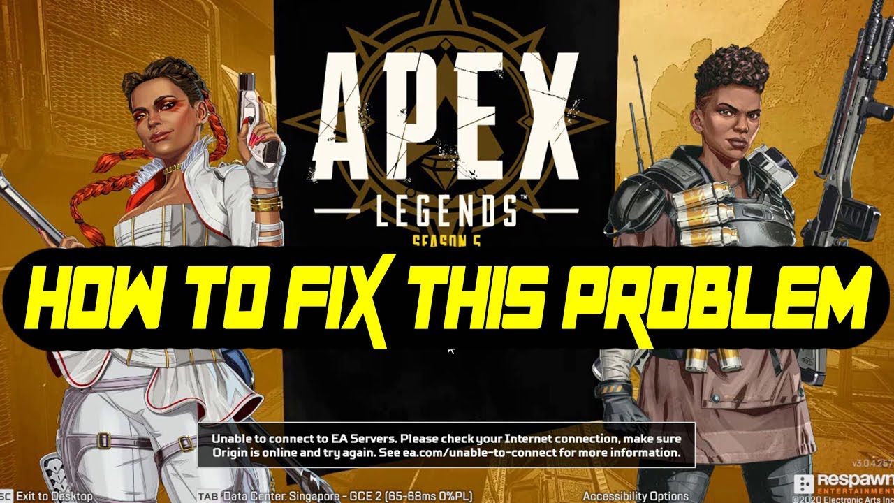 How Fix Apex Legends Unable Connect To EA Problem YouTube