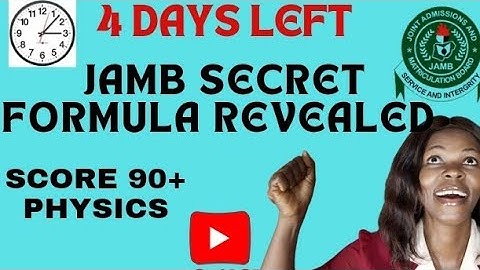 SECRET FORMULA JAMB 2025 PHYSICS REVEALED. Master these 5 questions.