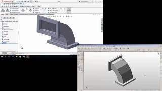 AIR DUCT: SolidWorks / KeyCreator - (Tool Engaged)