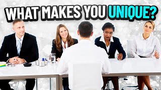 “WHAT MAKES YOU UNIQUE?” Interview Question & BRILLIANT SAMPLE ANSWER! (PASS your Job Interview!)