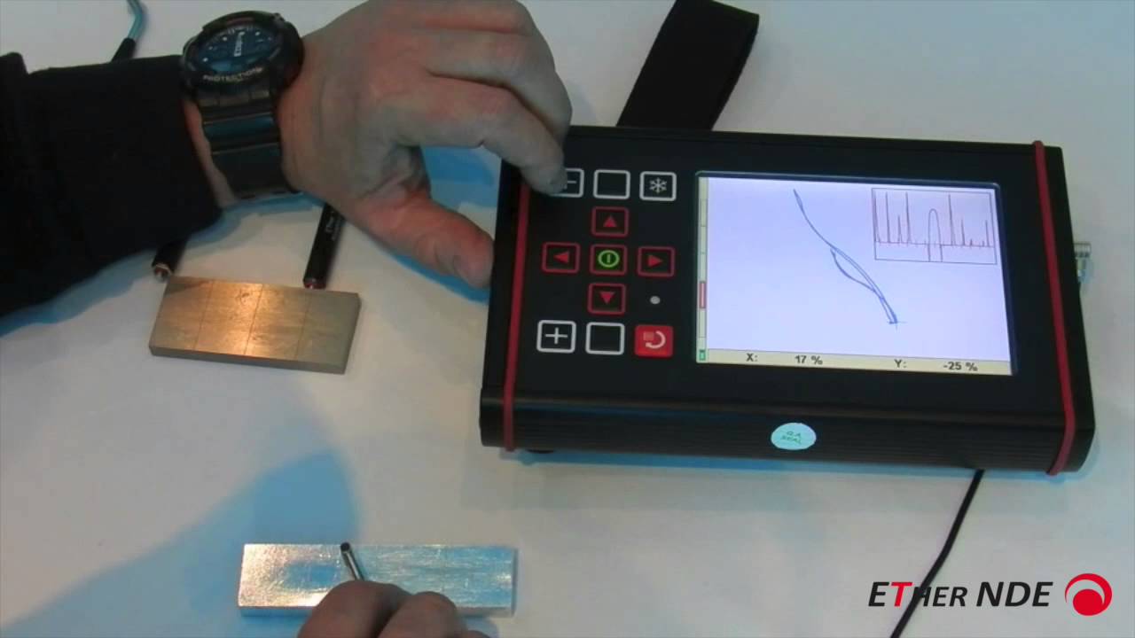 Eddy Current Ndt Surface Flaw Detection Demonstration Youtube