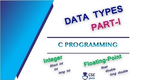 Data Types in C - Part I int & float | Basic Concepts of C Programming | Lec 13 | C Programming