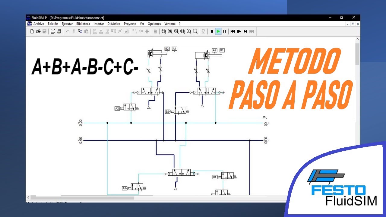 🔴METODO PASO A PASO NEUMATICA | 3 GRUPOS | Secuencia : 👉A+B+A-B-C+C- -  YouTube