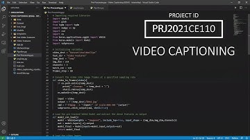 Video Captioning - PRJ2021CE110
