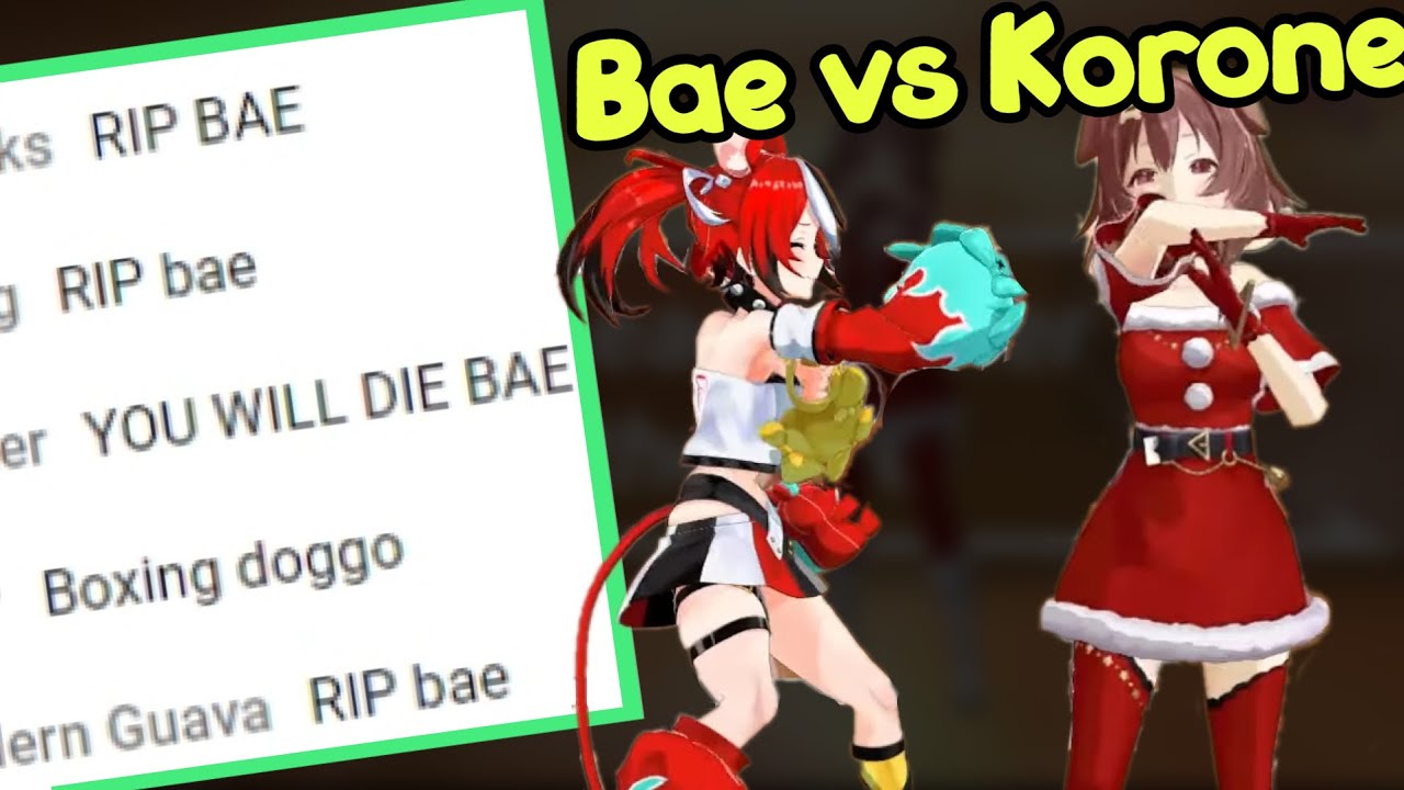 Bae Challenges Korone to a Boxing Match During Their Off-Collab [Hololive]