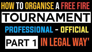 Cara Menyelenggarakan Turnamen Free Fire | menyelenggarakan turnamen profesional dan resmi [PART-1] Hindi