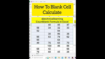 Countblank Formula in Excel | How to Blank Cell Calculate | #exceltutorial #countblank #excel #tips