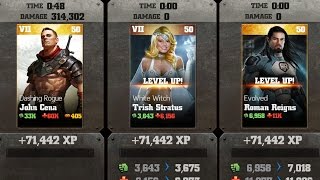 WWE Immortals - 2x XP All Characters Farming EXP To LEVEL 50! screenshot 5