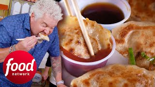 Guy Fieri Eats One Of The Biggest Dumplings He Has Ever Seen | Diners, DriveIns & Dives