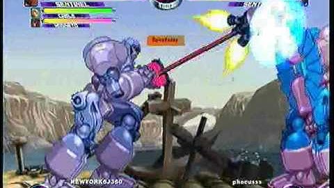 MvC2 Online (360): Josh 360 (Row) vs Phocus (Row) 2 .:1.5.10:.