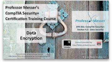 Overview of Data Encryption - CompTIA Security+ SY0-301: 4.3