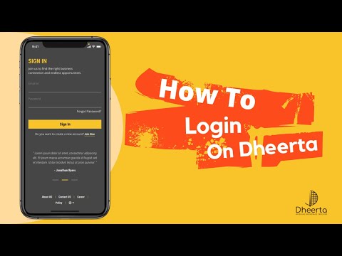 How To Login In Dheerta App - B2B marketplace