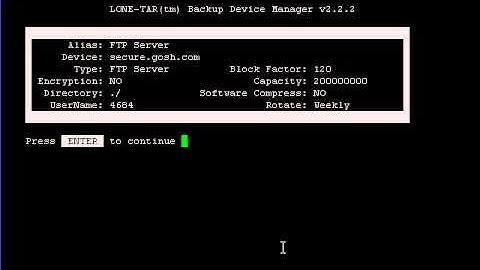 Setting up an FTP Server with LONE-TAR