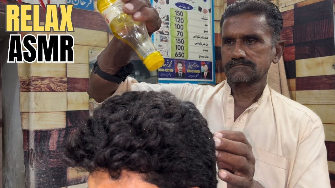 ASMR Head & Back Massage | Pakistani Barber Chacha Multani | Deep Relaxation & Sleep Sounds #asmr 