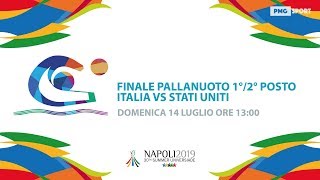 Universiadi 2019 - Pallanuoto Maschile - Finale 1-2 posto Italia vs Stati Uniti