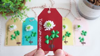 How to Make Paper Tag (Lucky Clover) / Tutorial