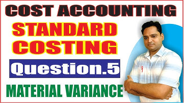 Material Variance Practical Question 5 in Hindi Standard Costing Cost Accounting B.Com | EduTrix |