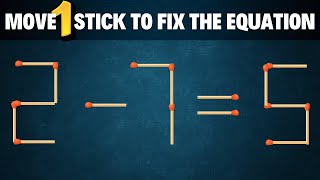 Move 1 Stick To Make Equation Correct, Matchstick Puzzle. by EASY & HARD 1,802 views 1 month ago 5 minutes, 39 seconds