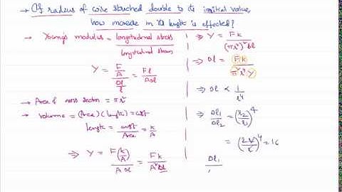 Effect on Elongation If radius of wire is Doubled for IIT-JEE and NEET Physics