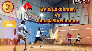 Shuttle Badminton Full Game || Local Tournament || BV Lakshman Vs Ram Bhushanam || Subscribe