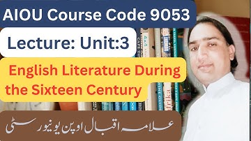 AIOU Course Code 9053 BS English Lecture Unit 3