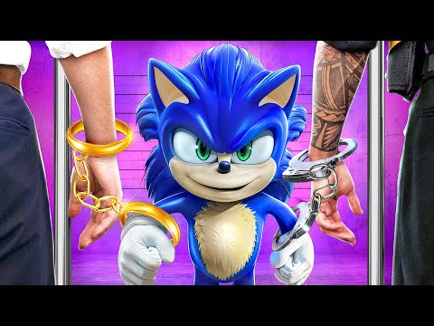 İYİ ve KÖTÜ Polis VS Kirpi Sonic! Sporcu ve İnek Hapishanede! Aptal vs Akıllı!