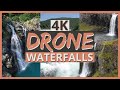 WATERFALL DRONE Footage 4K | Aerial View of Stunning Waterfalls from Around the World & Water Sounds