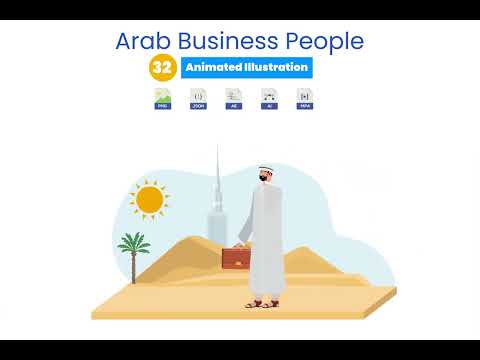 Arab Business People animation, a Templates & Theme by lottie pro (Thumbnail 2 of 11)